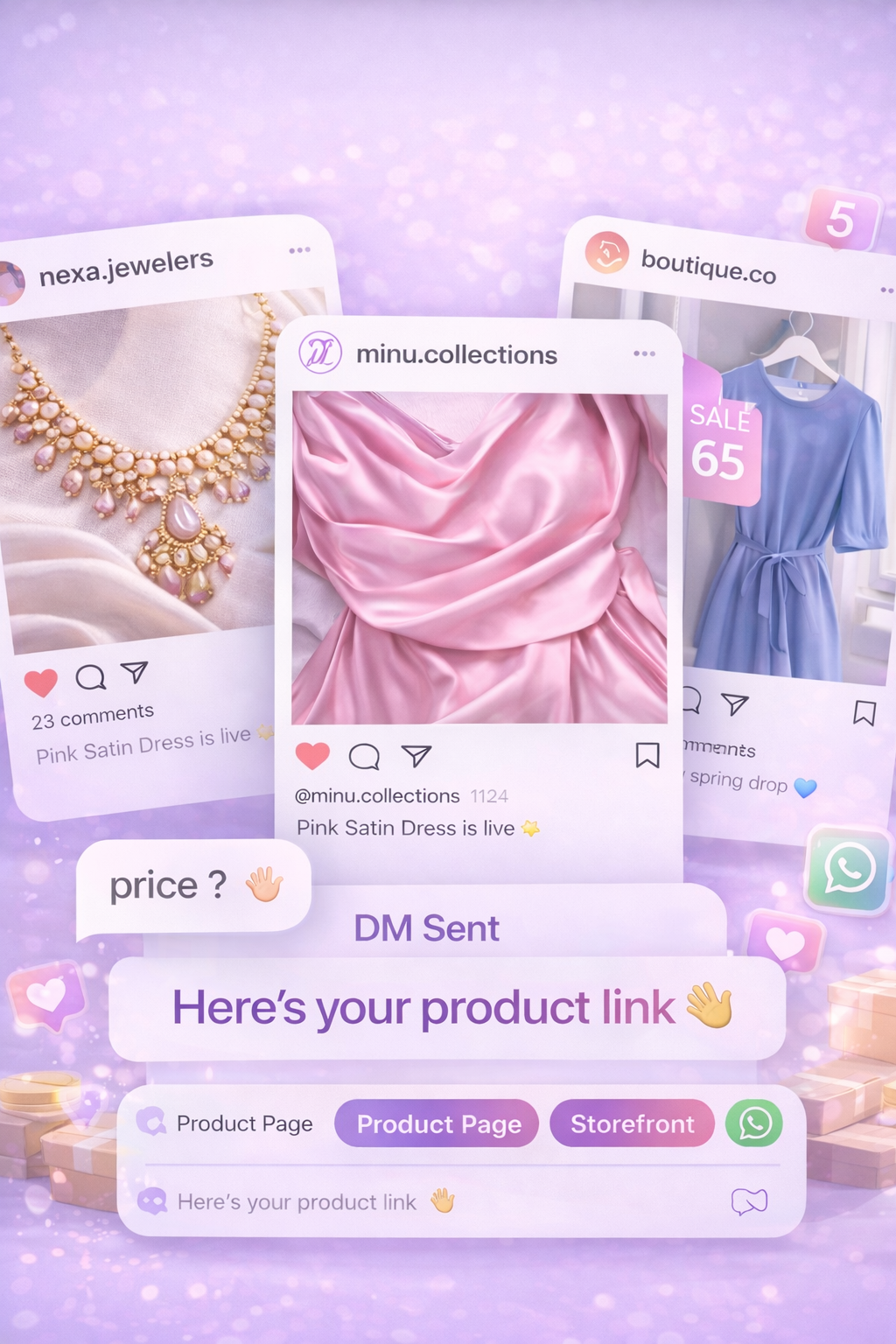 CommentCart auto DM preview